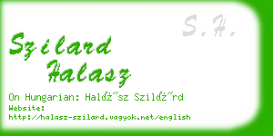 szilard halasz business card